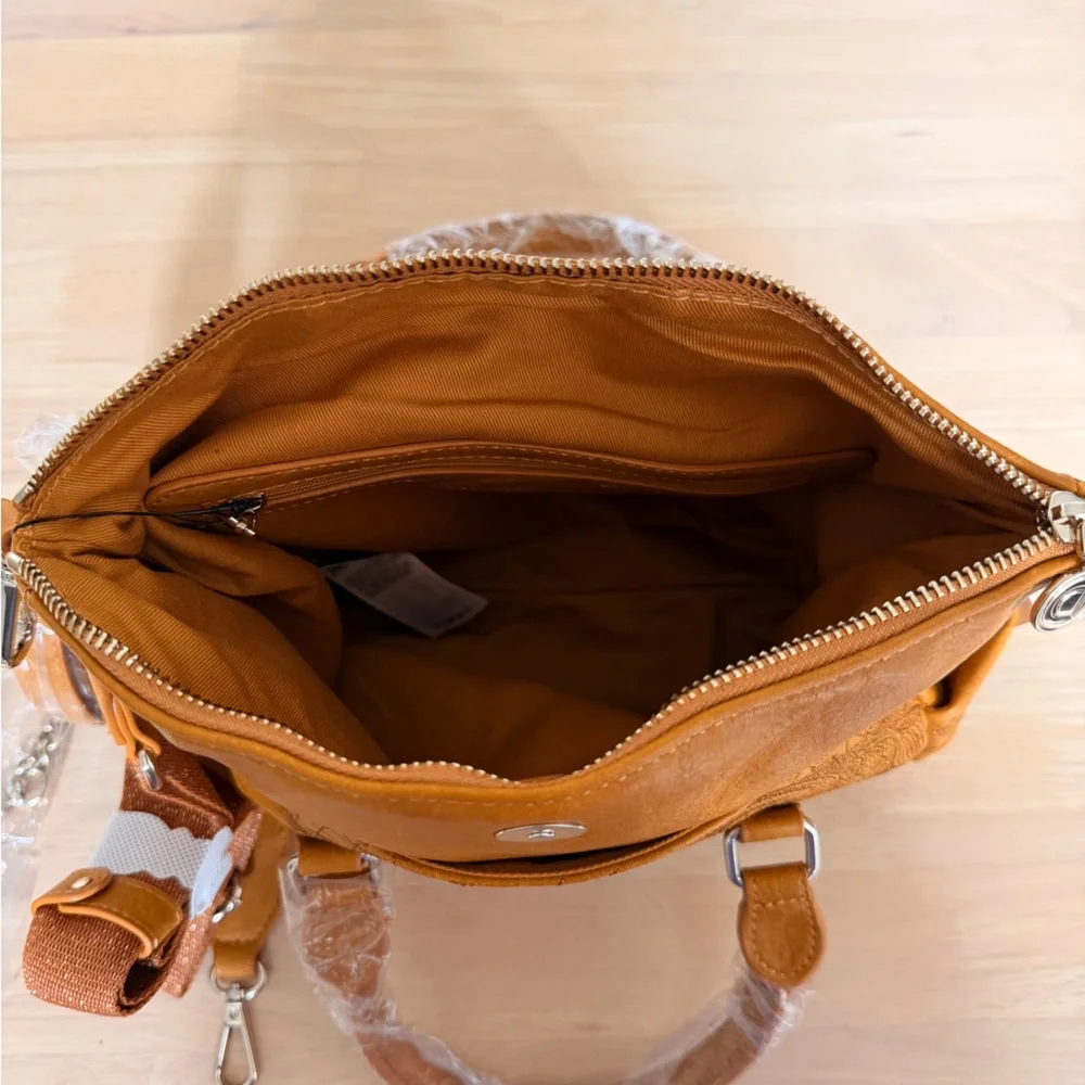 Desigual Martini Loverty Mini Satchel Bag Camel brown – NWT - Picture 6 of 8